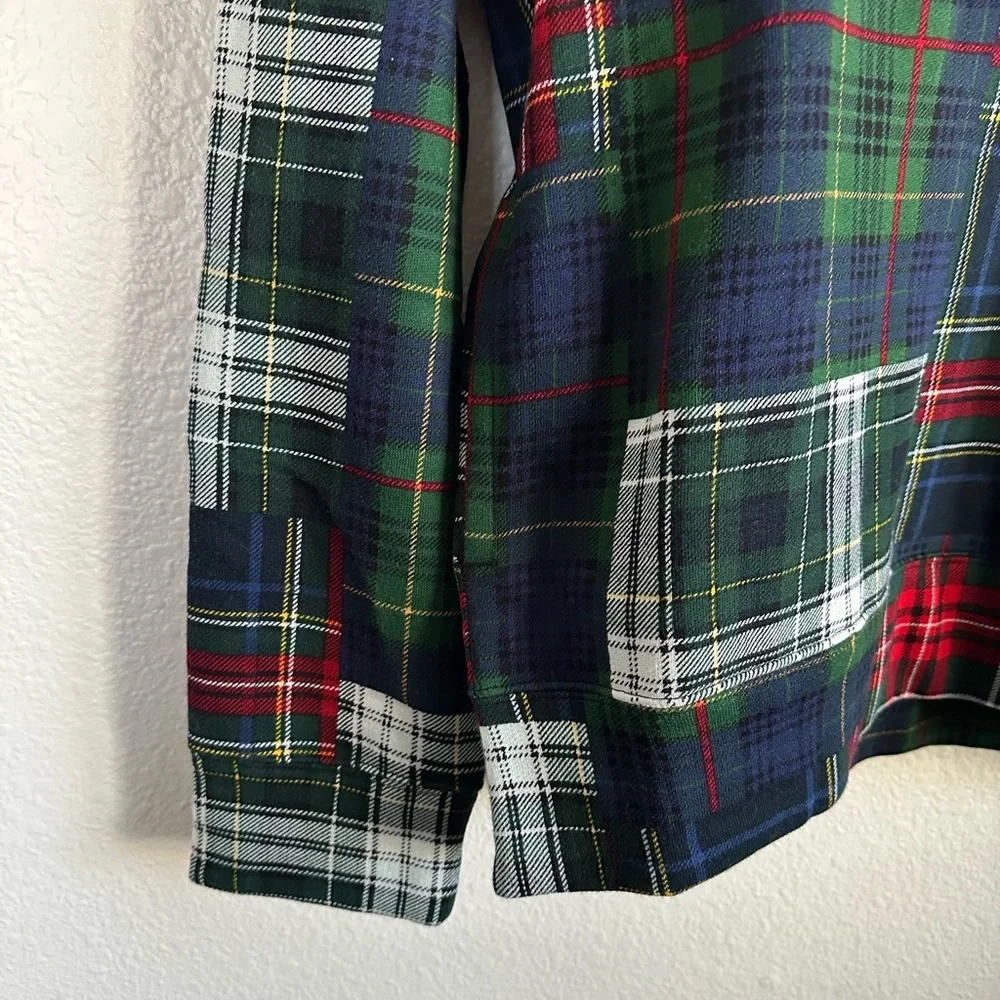 Polo Ralph Lauren Patchwork Plaid Fleece Hoodie Polo Country Men’s Size Medium